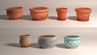 pottery flowerpot
