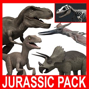 c4d rigged rex pteranodon