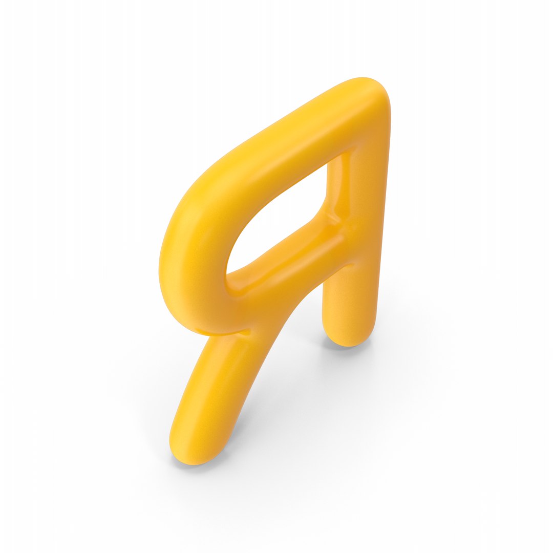 3D Model Letter R Orange - TurboSquid 1865794