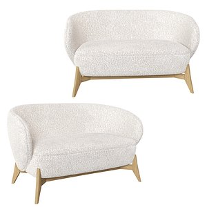Sofa Tilar Cozy White by Woodcraft 3D model