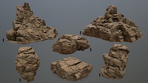 3D desert rock