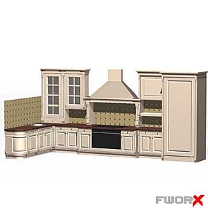 3d kitchen cabinet model