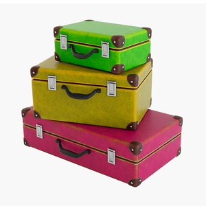 3D suitcase set