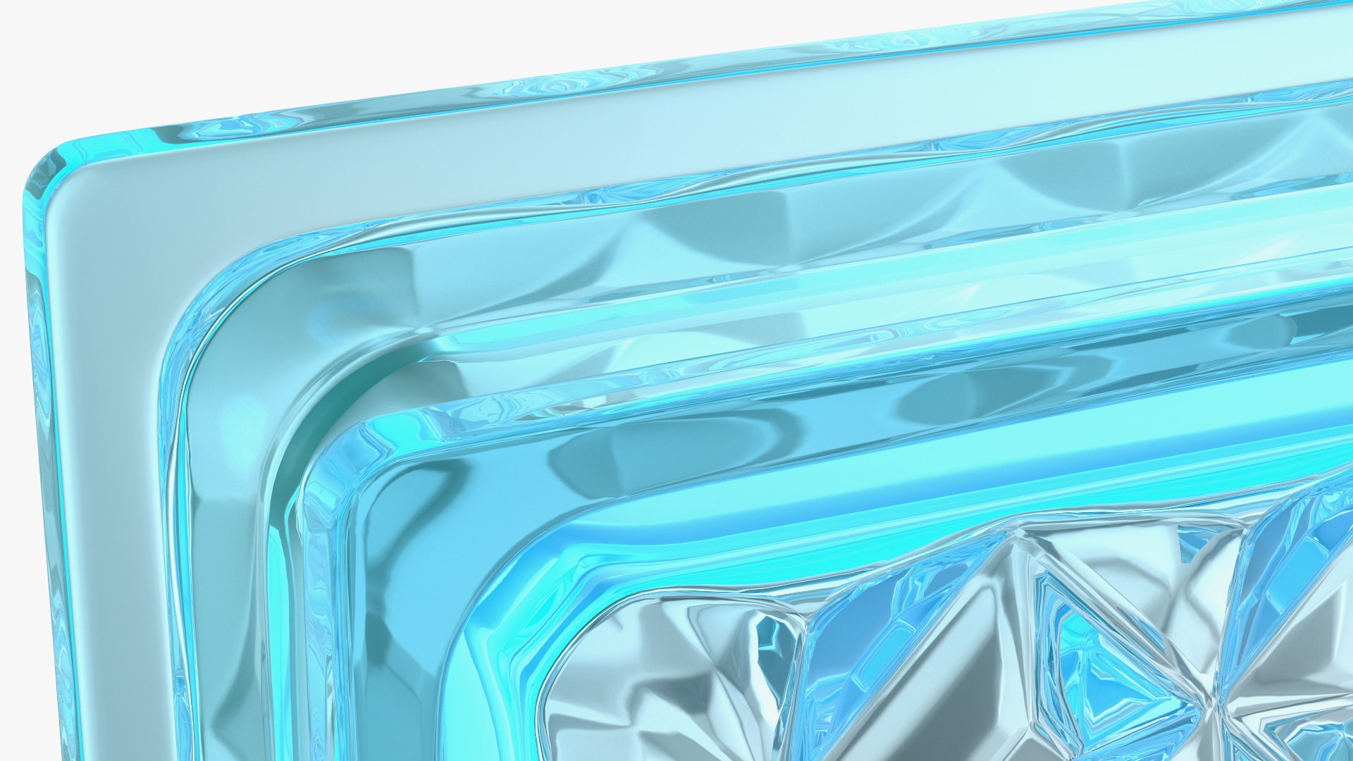Blue Glass Block Diamond Pattern 3D Model TurboSquid 1830093