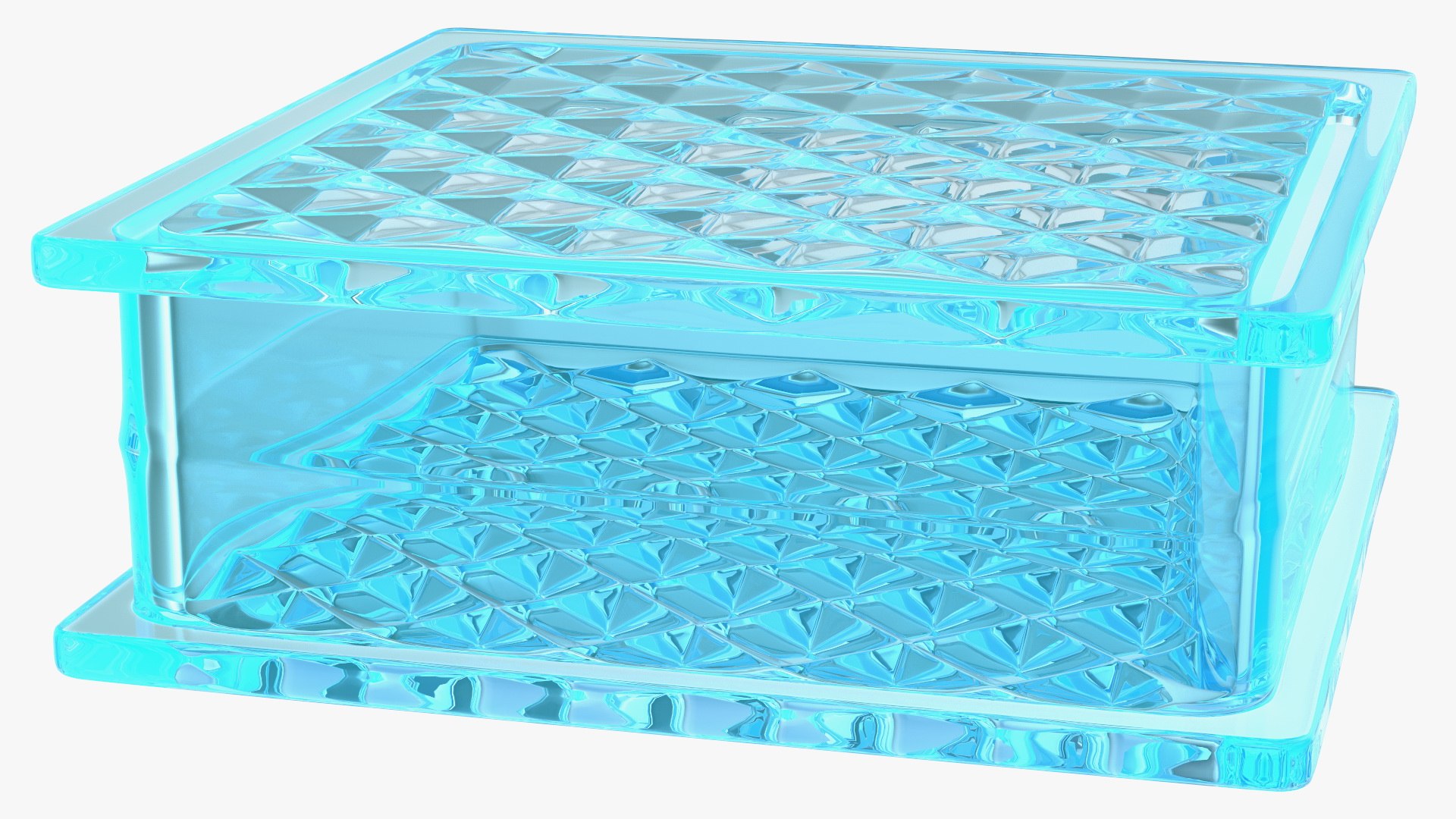 Blue Glass Block Diamond Pattern 3D Model TurboSquid 1830093