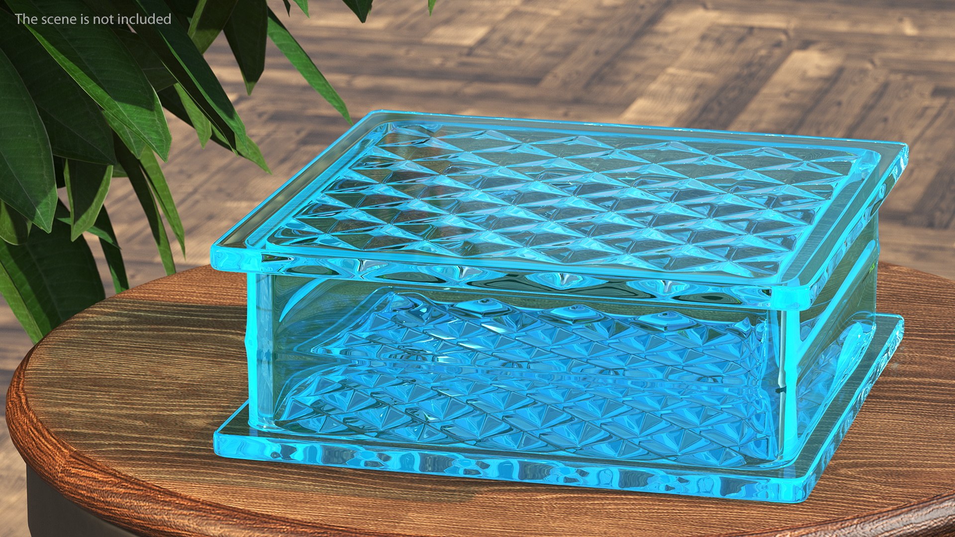 Blue Glass Block Diamond Pattern 3D Model TurboSquid 1830093