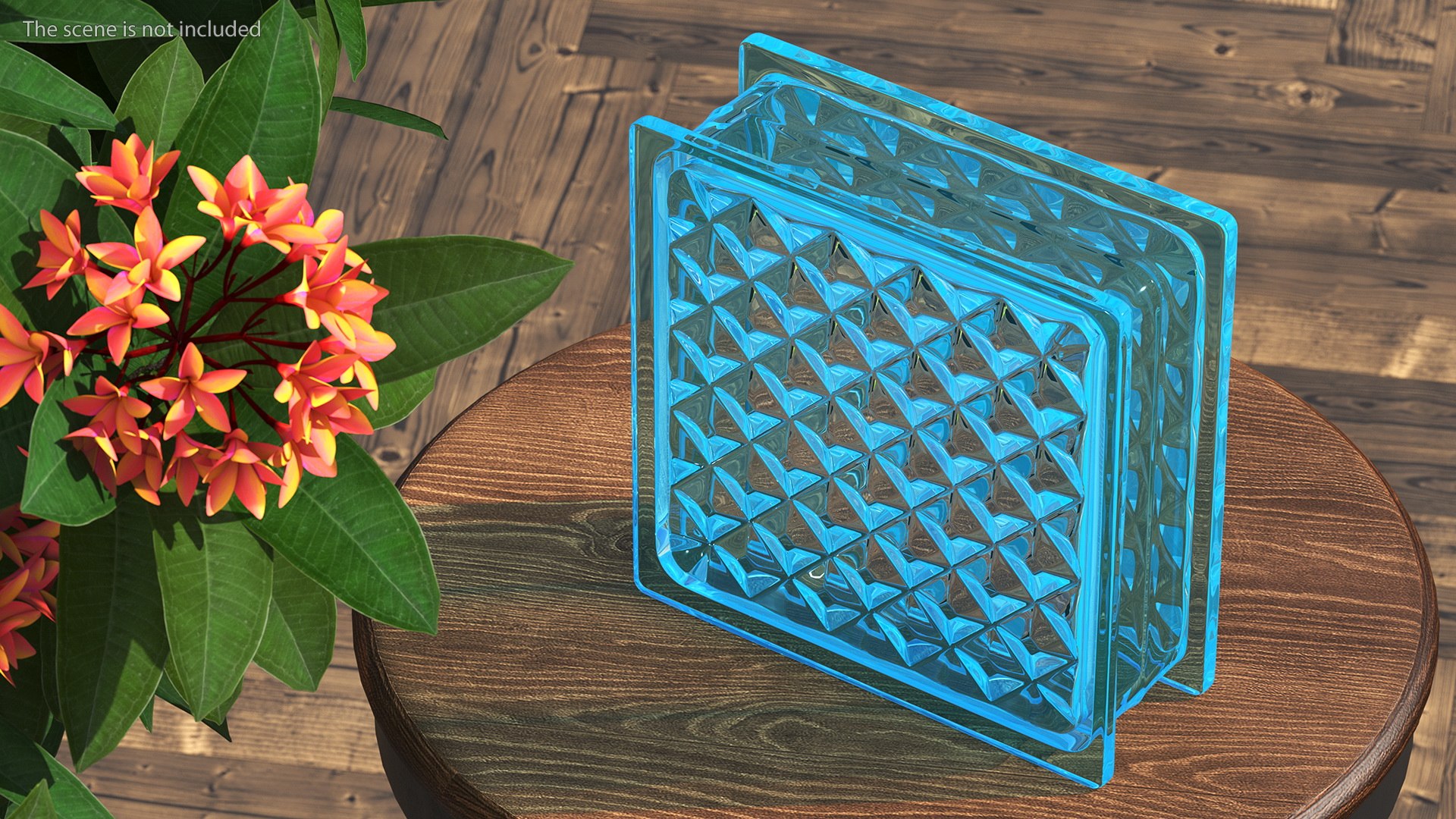 Blue Glass Block Diamond Pattern 3D Model TurboSquid 1830093