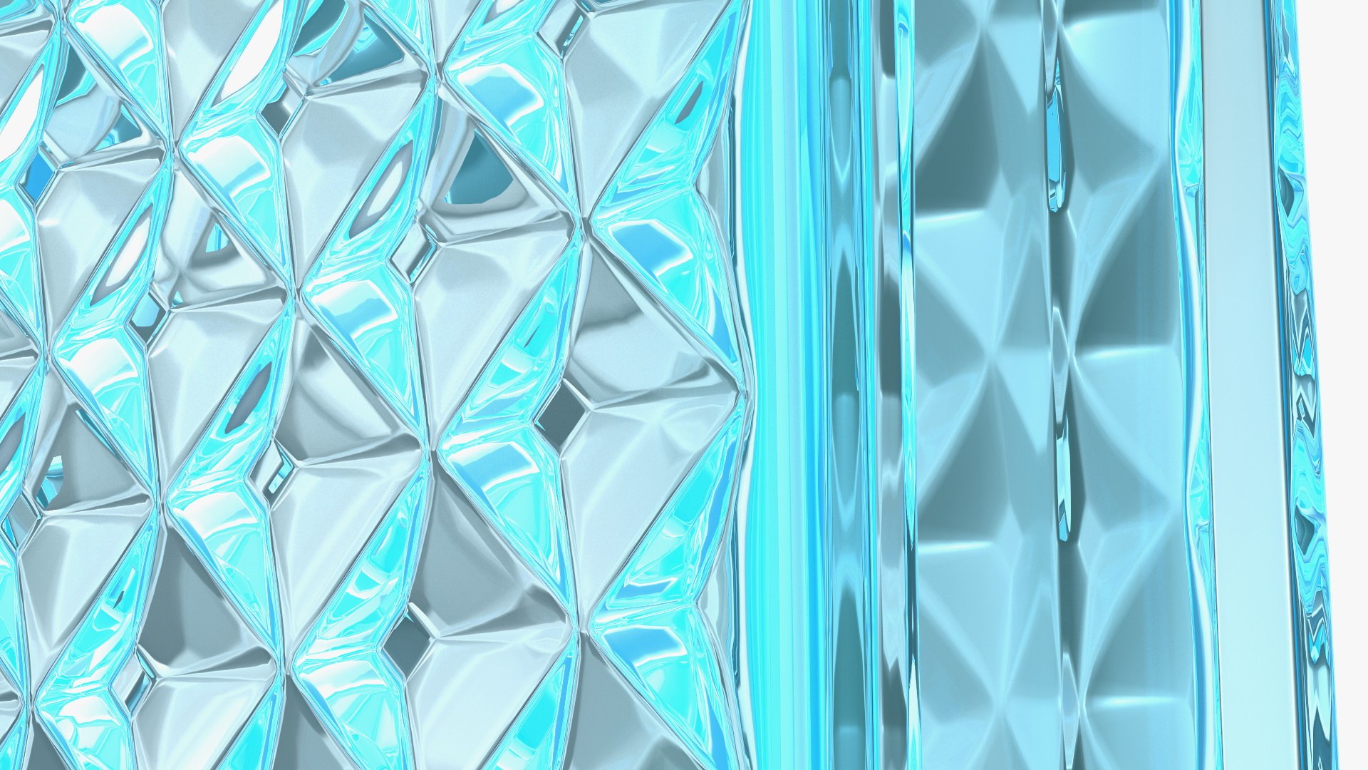 Blue Glass Block Diamond Pattern 3D Model TurboSquid 1830093
