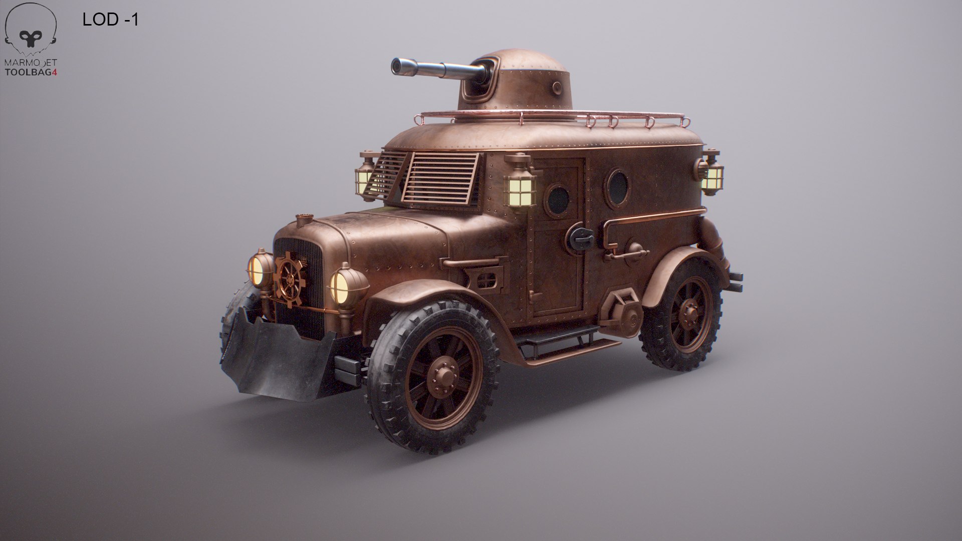 Steampunk Armored Van 3D Model - PBR Textured Vehicle 3D https://p.turbosquid.com/ts-thumb/XT/bJAUBk/at/spv_lod1/png/1764538926/1920x1080/fit_q87/4d7c520c3a6ea5c5dc02e1194e0a87124d6a6226/spv_lod1.jpg