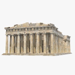 parthenon temple greek 3d max