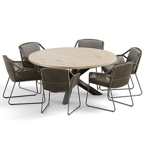 3D 4so Outdoor Dining Chair Accor Table Louvre model