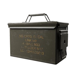 3D Ammo box 50 cal model