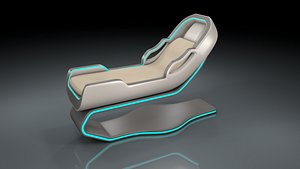 3D model Sci Fi Bed