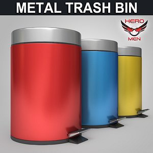 3ds metal dustbin