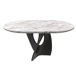 HOTHING UNLIMITED Marble dining table with central base