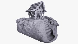 3D Medieval Witch House model