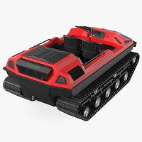 Tinger Multi Purpose Track Vehicle No Roof Red