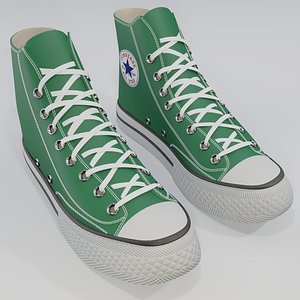 Basketball Leather Shoes Converse All Star Green model