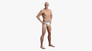 Athletic Man Figure Posing 3D model