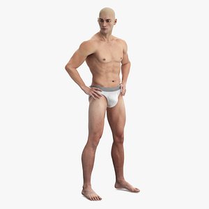 Athletic Man Figure Posing 3D model
