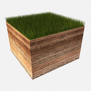 3D model soil cut section