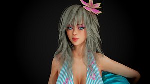 3D model Summer Flower Beach Girl