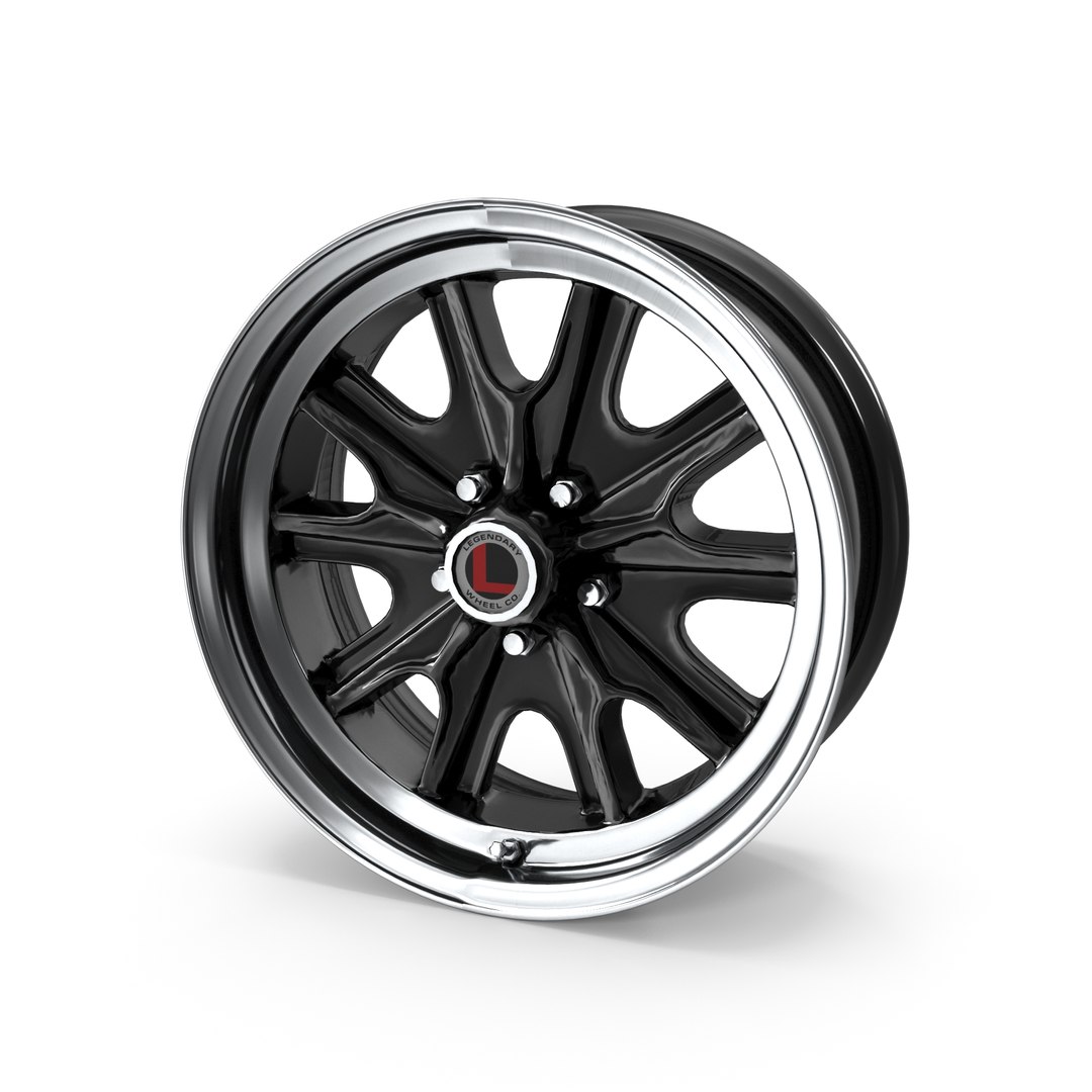 3D Legendary Wheel Co HB45 Alloy Wheel 17x8 CharcoalMachined 1965