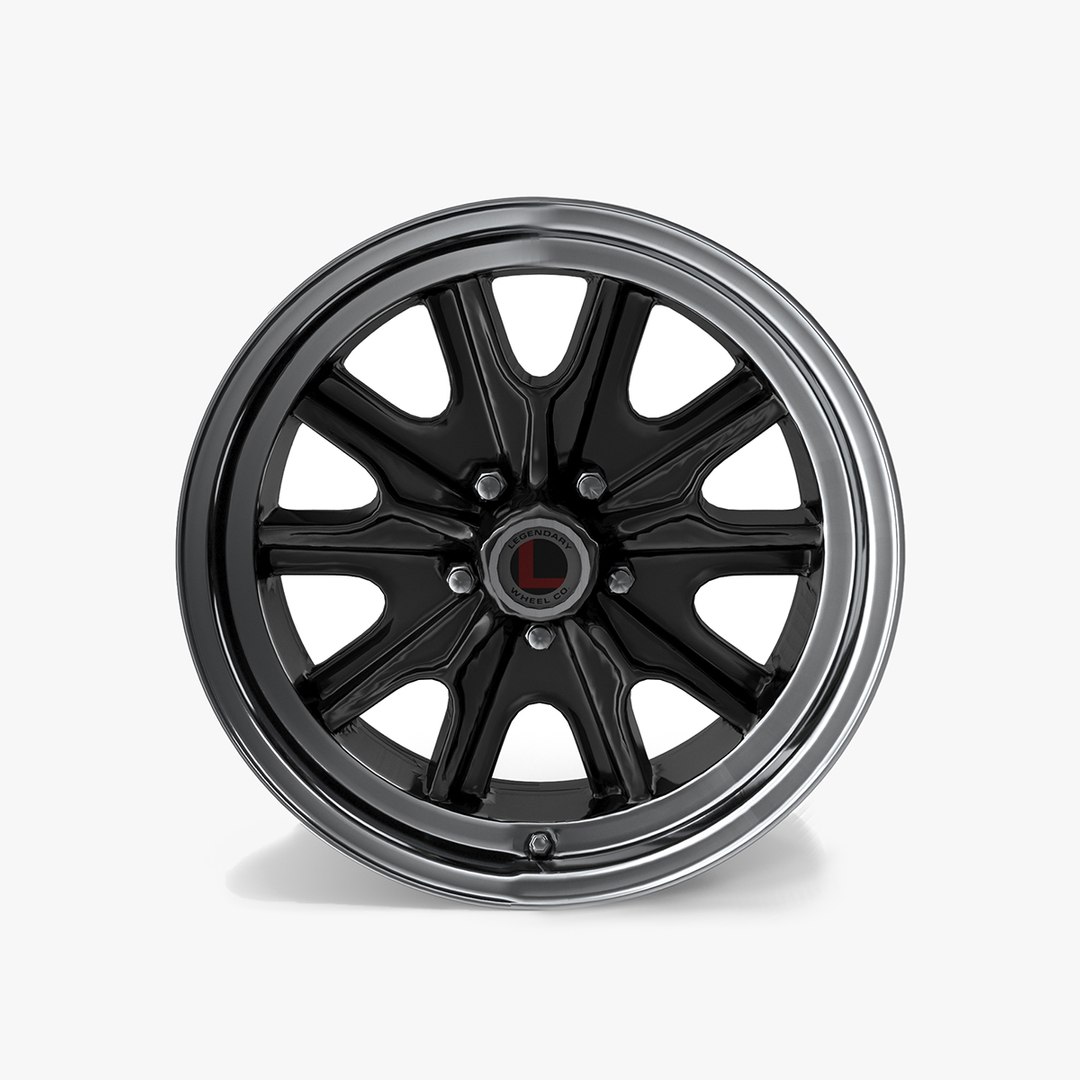 3D Legendary Wheel Co HB45 Alloy Wheel 17x8 CharcoalMachined 1965