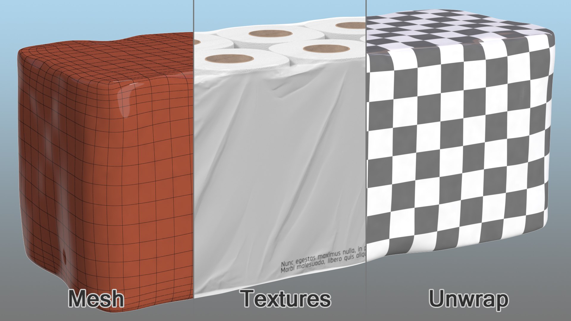 3D toilet paper packs https://p.turbosquid.com/ts-thumb/XT/w3PBRF/9ITZAUgY/toiletpaperpackscollection3dmodel029/jpg/1599709280/1920x1080/fit_q87/9504e0b0424d4a3b5a1b483f52df2b9ac7a14b7f/toiletpaperpackscollection3dmodel029.jpg