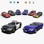 Sports Coupe Car Set Realistic and Game Ready Asset