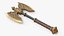3D Double Bladed Battle Axe model