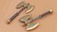 3D Double Bladed Battle Axe model
