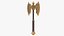 3D Double Bladed Battle Axe model