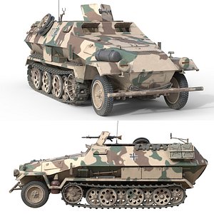 Armored Infantry Vehicle Sd Kfz 251 3D model