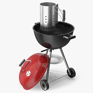 3D Charcoal Kettle Grill with Starter Tool