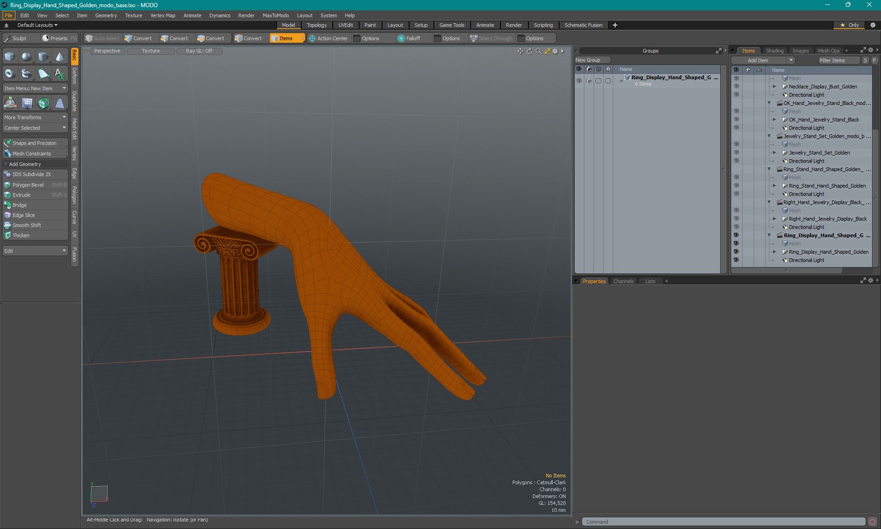 Ring Display Hand Shaped Golden 3D Model - TurboSquid 2302748