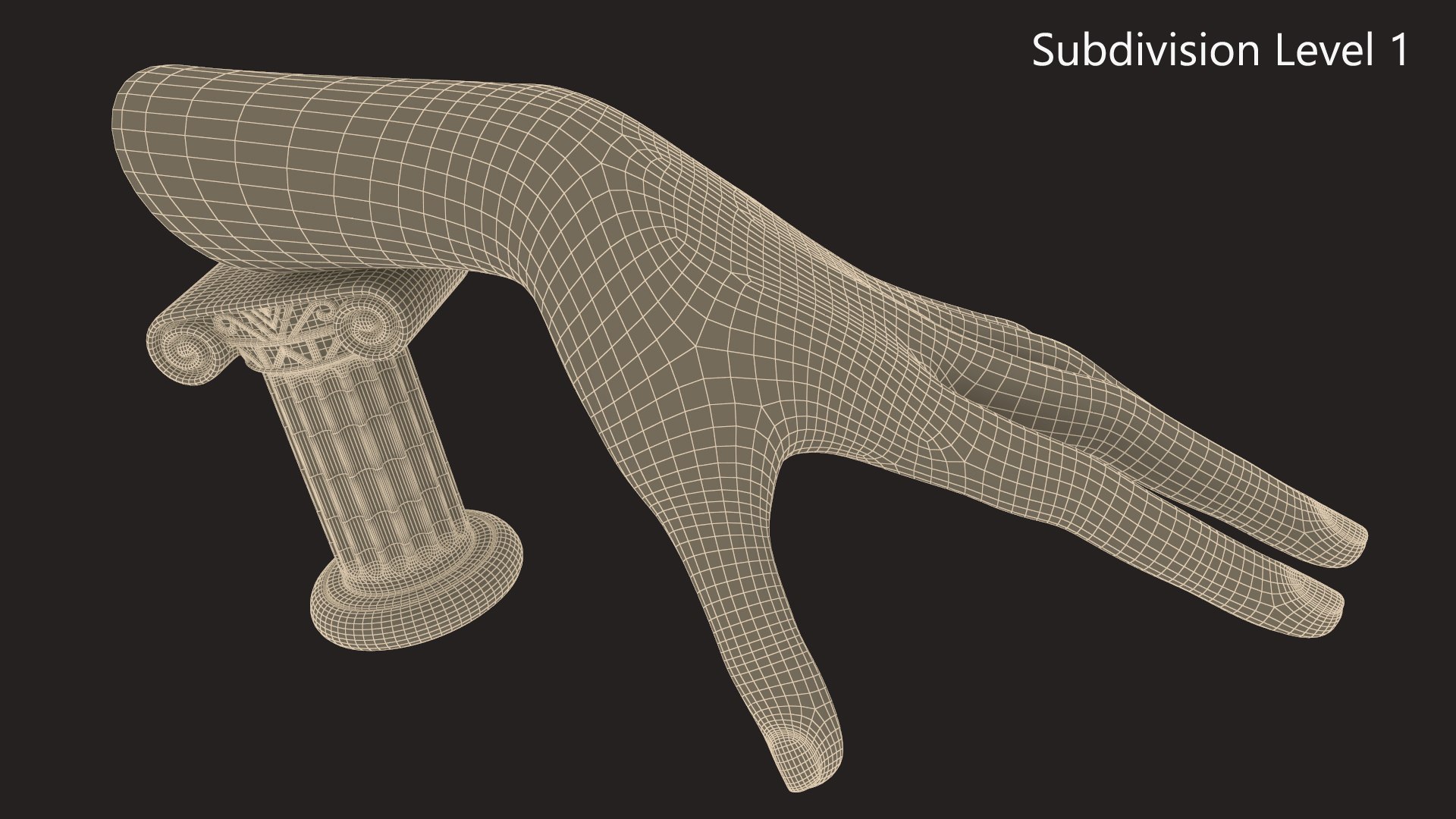 Ring Display Hand Shaped Golden 3D Model - TurboSquid 2302748