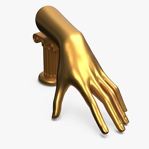 Ring Display Hand Shaped Golden