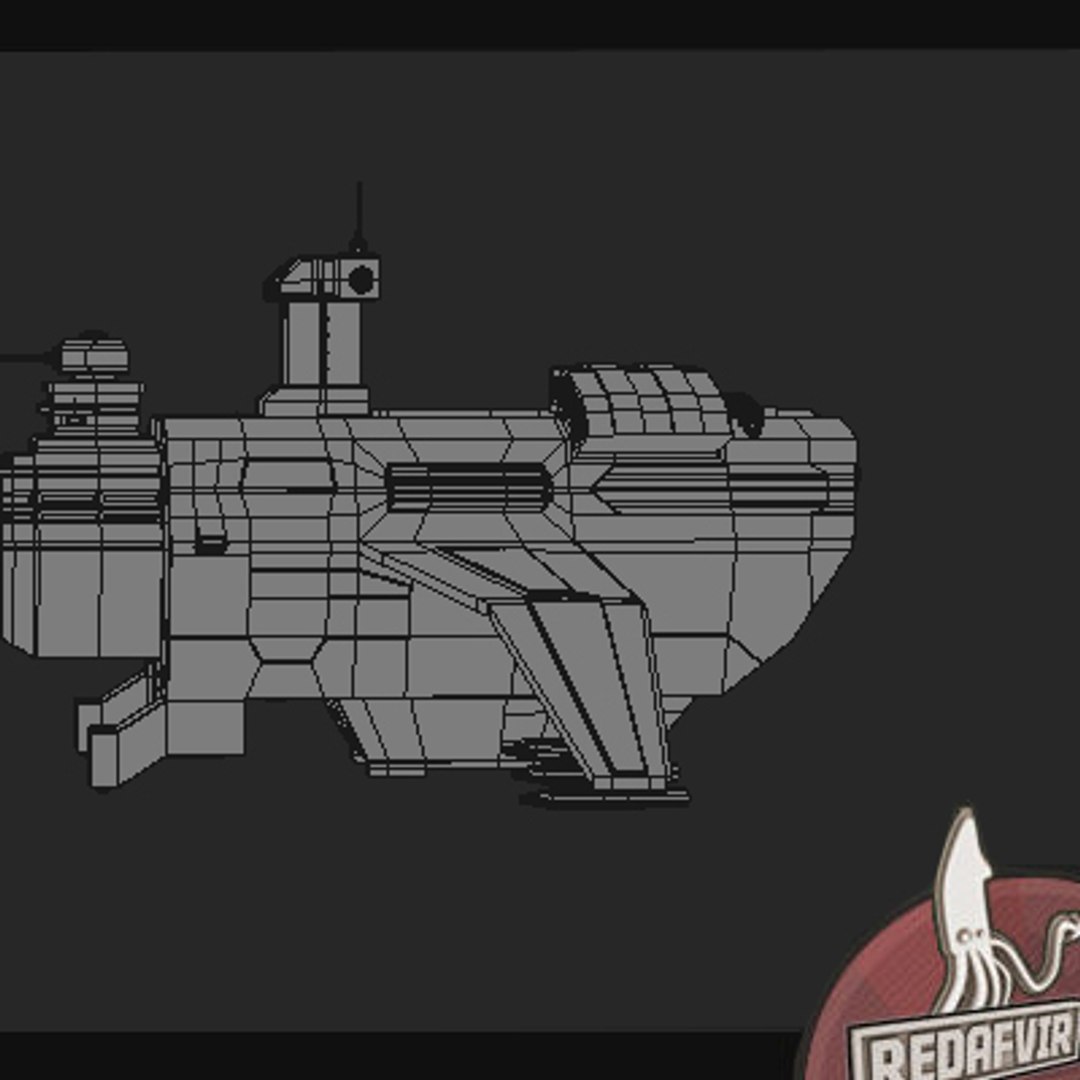 3d Scifi Spacecraft Destroyer Model