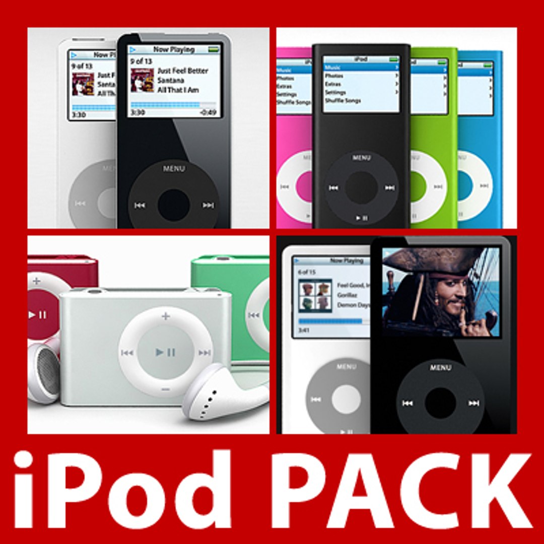 ipod shuffle packed modelled 3d model