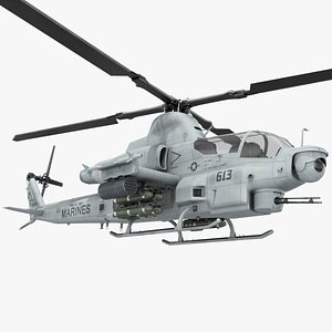 Bell AH-1Z Lethal Combat Helicopter Rigged