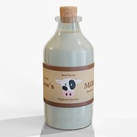 Glass Milk Bottle