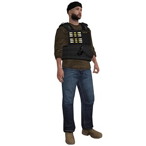 DEA Agent 4 LOD1 Rigged
