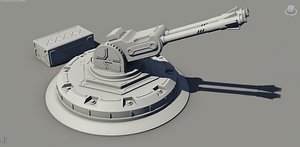 Sci-fi asset - cannon with container