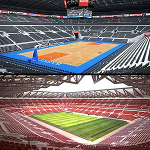 3D stadium basketball arena model