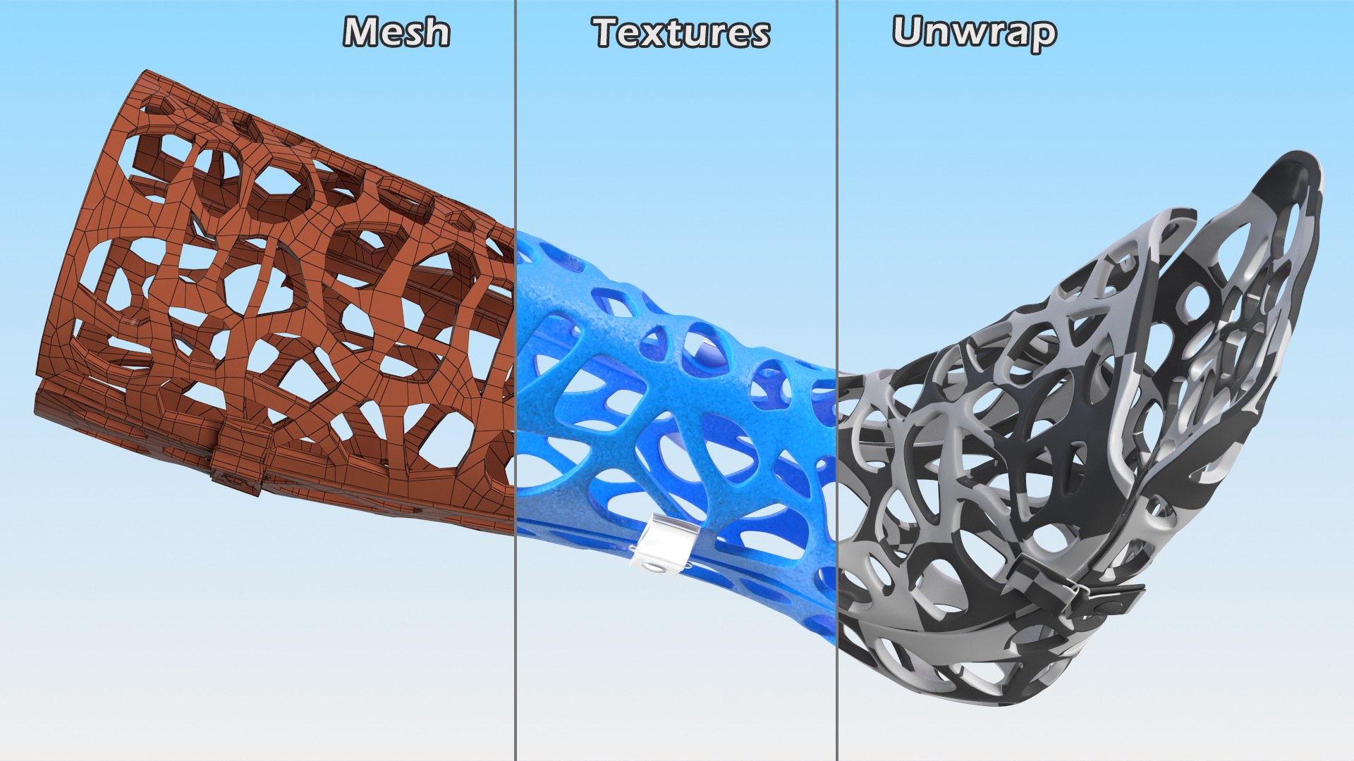 3D-Printed Orthopedic Casts Collection 3D model - TurboSquid 1920894
