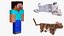 Коллекция анимированных 3D-моделей кота Стива Волка из Minecraft, готовых к использованию в играх, разрешение 4K, PBR.