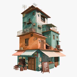 Semi-realistic Stylized House 04