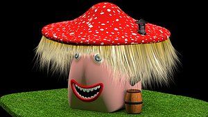 Funny mushroom house 3D
