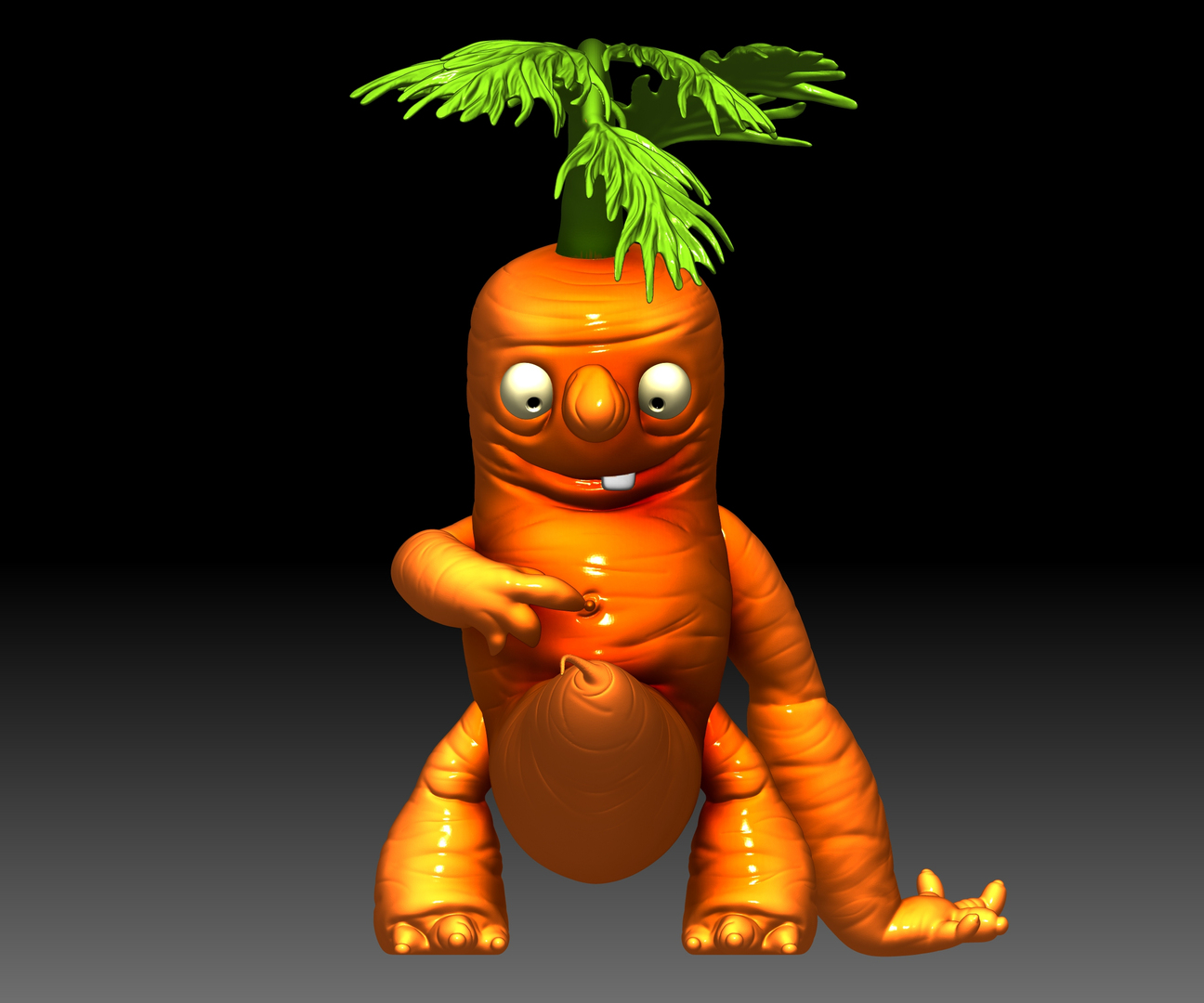 Carrot funny monster printable model - TurboSquid 1612695